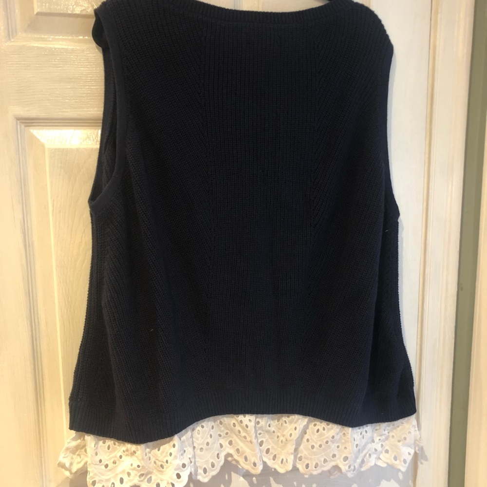NWT navy sleeveless sweater